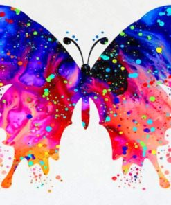 Watercolor Butterfly paint by numbers