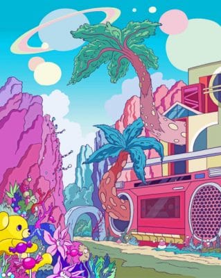 Aesthetic Cartoon Art paint By Numbers