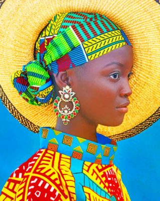 African Girl paint by numbers