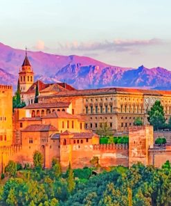 Alhambra Palace Spain paint by numbers