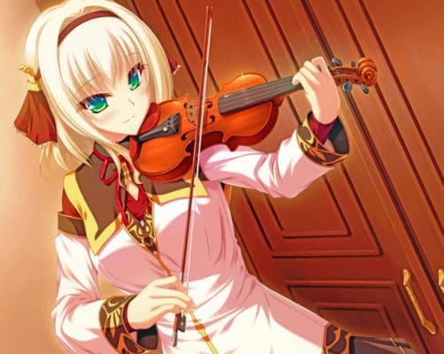 Anime Violin Girl paint by numbers