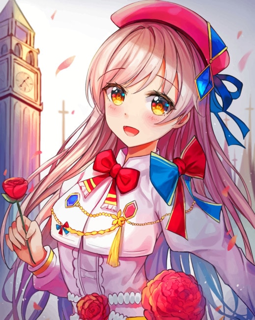 Anime Lady paint by numbers