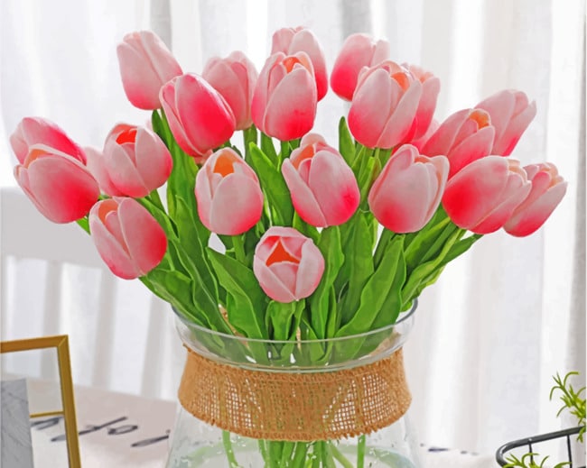 Artificial Tulips paint by numbers