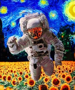 Astronaut In Starry Night Paint By Numbers