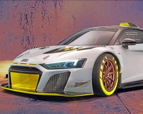 Audi R8 Gt2 paint by numbers
