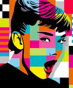 Audrey Hepburn Pop Art paint by numbers