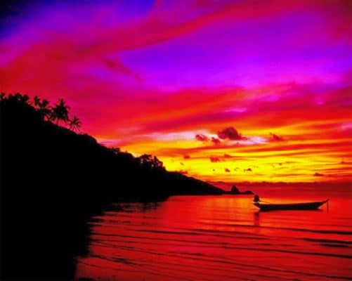 Beautiful Sunset paint by Numbers