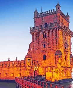 Belem Tower Lisbon paint by numbers