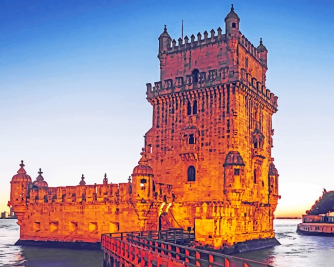 Belem Tower Lisbon paint by numbers