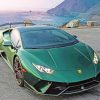 Green Bugatti paint by numbers