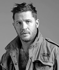 Black And White Tom Hardy paint by numbers