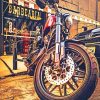 Black Motorcycle paint by numbers