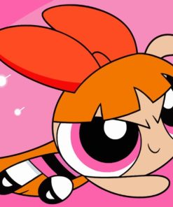 Blossom Powerpuff Girls paint by numbers