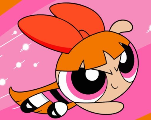 Blossom Powerpuff Girls paint by numbers