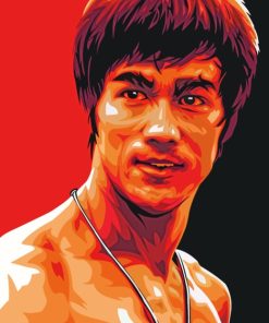 Bruce Lee Vector Art paint by numbers