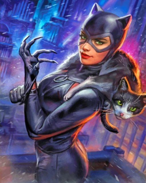 Cat Woman paint By numbers