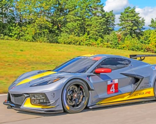 Chevrolet Corvette C8 R paint by numbers