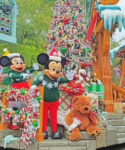 Christmas Day With Mickey Mouse paint By Numbers