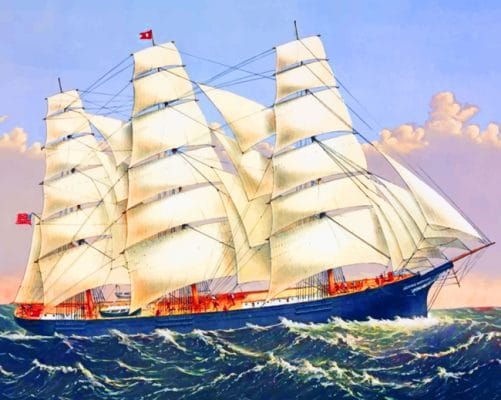 Clipper Ship paint by numbers
