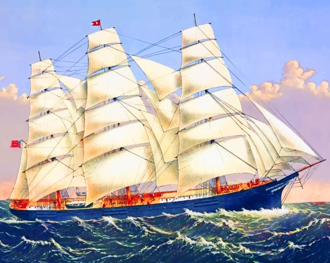 Clipper Ship paint by numbers