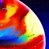 Colorful Half Planet paint by numbers