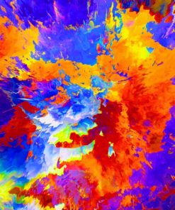 Colorful Abstract paint by numbers