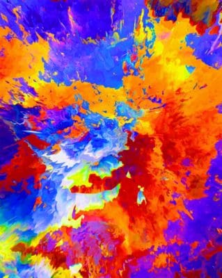 Colorful Abstract paint by numbers