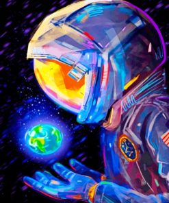 Illustration Astronaut paint by numbers