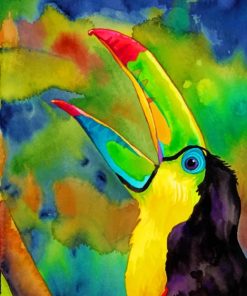 Colorful Bird paint by numbers