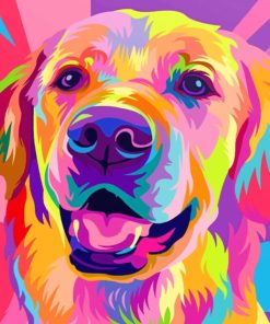 Colorful Dog paint by numbers