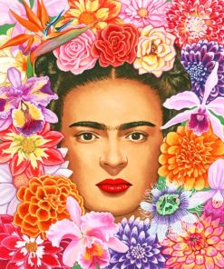 Flowering Frida Kahlo paint by numbers