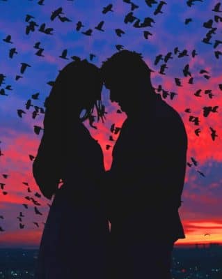 Couple Silhouette paint By Numbers