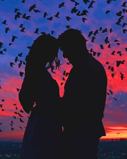 Couple Silhouette paint By Numbers