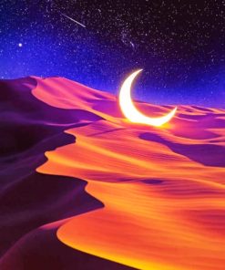 Crescent Moon Desert paint by numbers