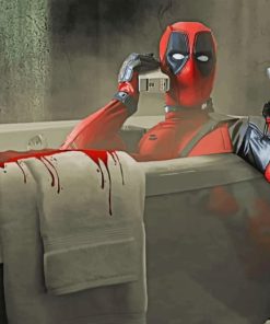 Deadpool Shower Paint by numbers