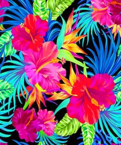 Colorful Flowers paint by numbers