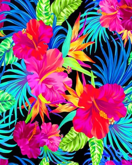 Colorful Flowers paint by numbers