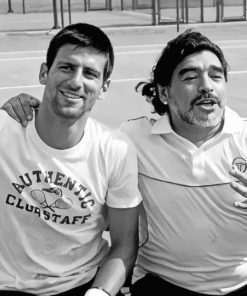 Maradona And Novak Djokovic paint By Numbers