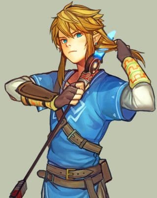 Draw Link Breath Of The Wild paint by numbers