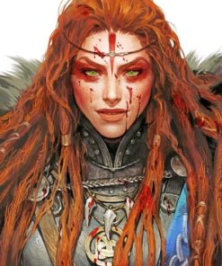 Female Viking Warrior paint by numbers