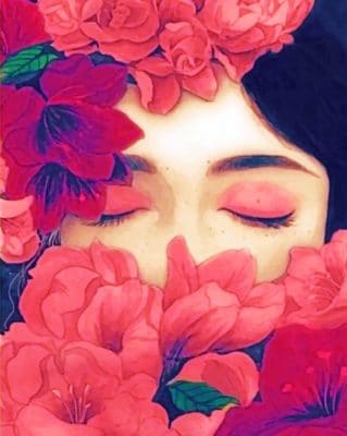 Flowering Girl paint by numbers