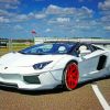 White Lamborghini Paint By Numbers