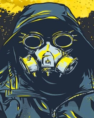 Gas Mask Boy paint by numbers
