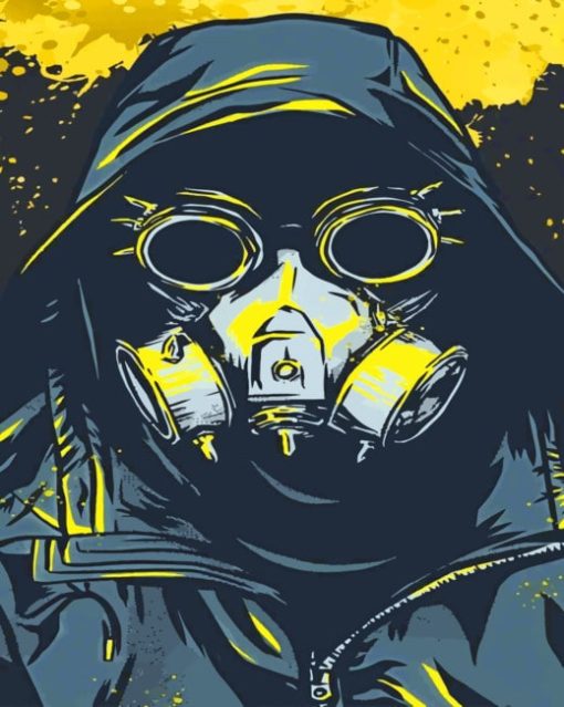 Gas Mask Boy paint by numbers