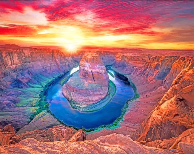 Glen Canyon National Park paint by numbers