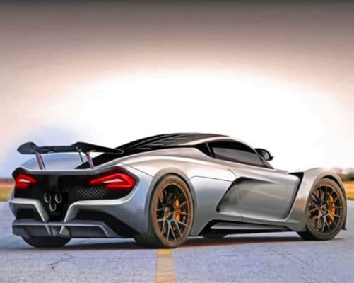 Gray Hennessy Venom F5 paint by numbers