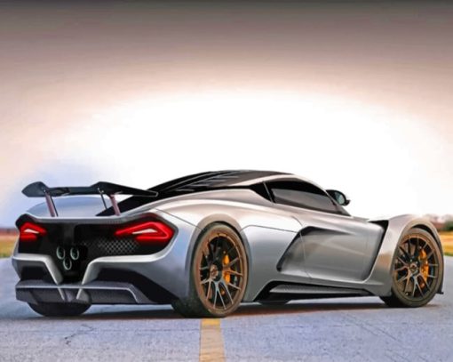 Gray Hennessy Venom F5 paint by numbers