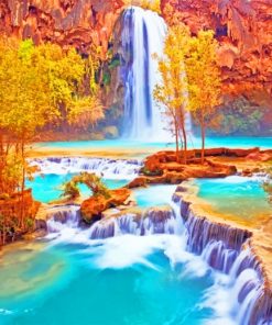 Havasupai Falls paint by numbers