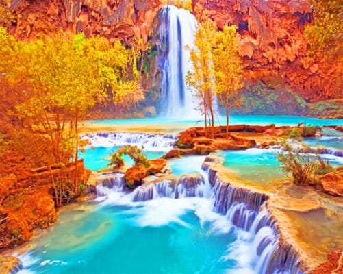 Havasupai Falls paint by numbers