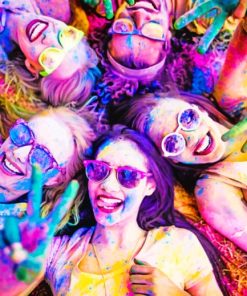 Holi Festival paint by numbers